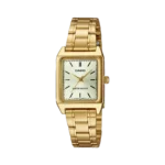 Casio LTP-V007G-9E price in Pakistan – gold tone rectangular ladies watch with champagne dial