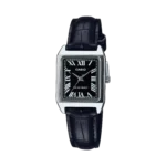 Casio LTP-V007L-1B price in Pakistan – black dial ladies watch with black leather strap