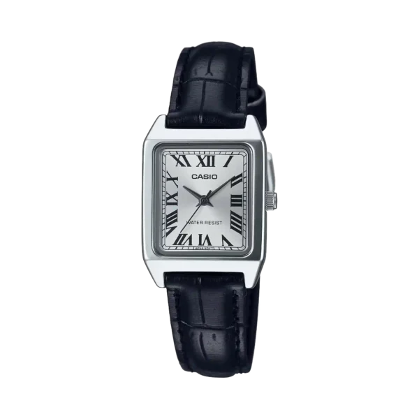 Casio LTP-V007L-7B1 price in Pakistan – Roman numeral ladies watch with black leather strap