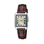 Casio LTP-V007L-9B price in Pakistan – Roman numeral ladies watch with brown leather strap
