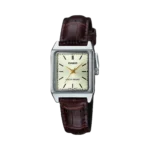Casio LTP-V007L-9E price in Pakistan – rectangular ladies watch with brown leather strap