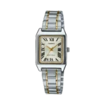 Casio LTP-V007SG-9B price in Pakistan – two-tone ladies watch with Roman numeral dial