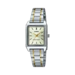Casio LTP-V007SG-9E price in Pakistan – two-tone rectangular ladies watch with champagne dial