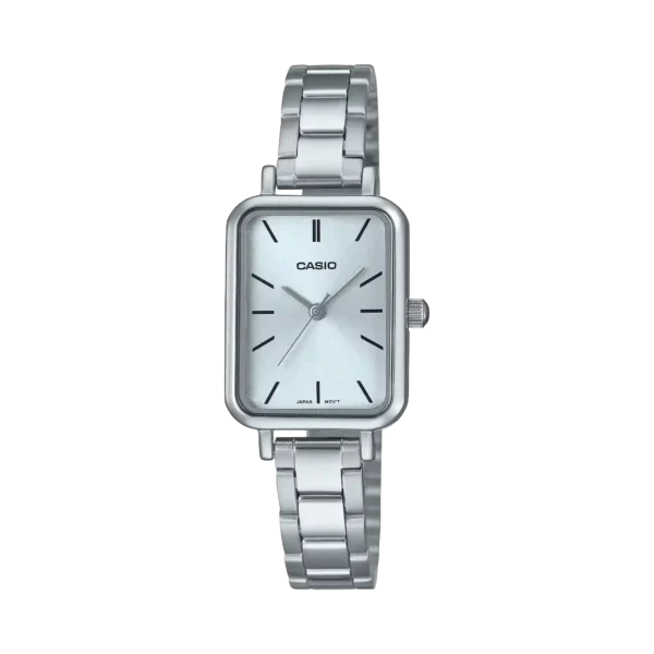 Casio LTP-V009D-2E price in Pakistan – slim rectangular ladies watch with light blue dial