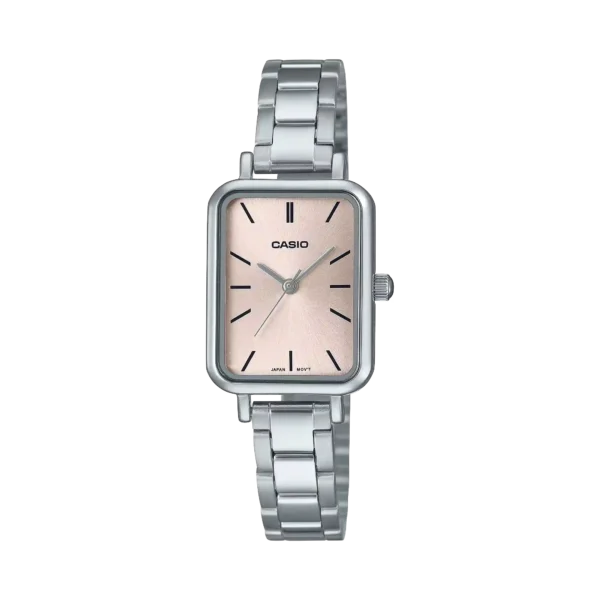 Casio LTP-V009D-4E price in Pakistan – slim rectangular ladies watch with pink dial