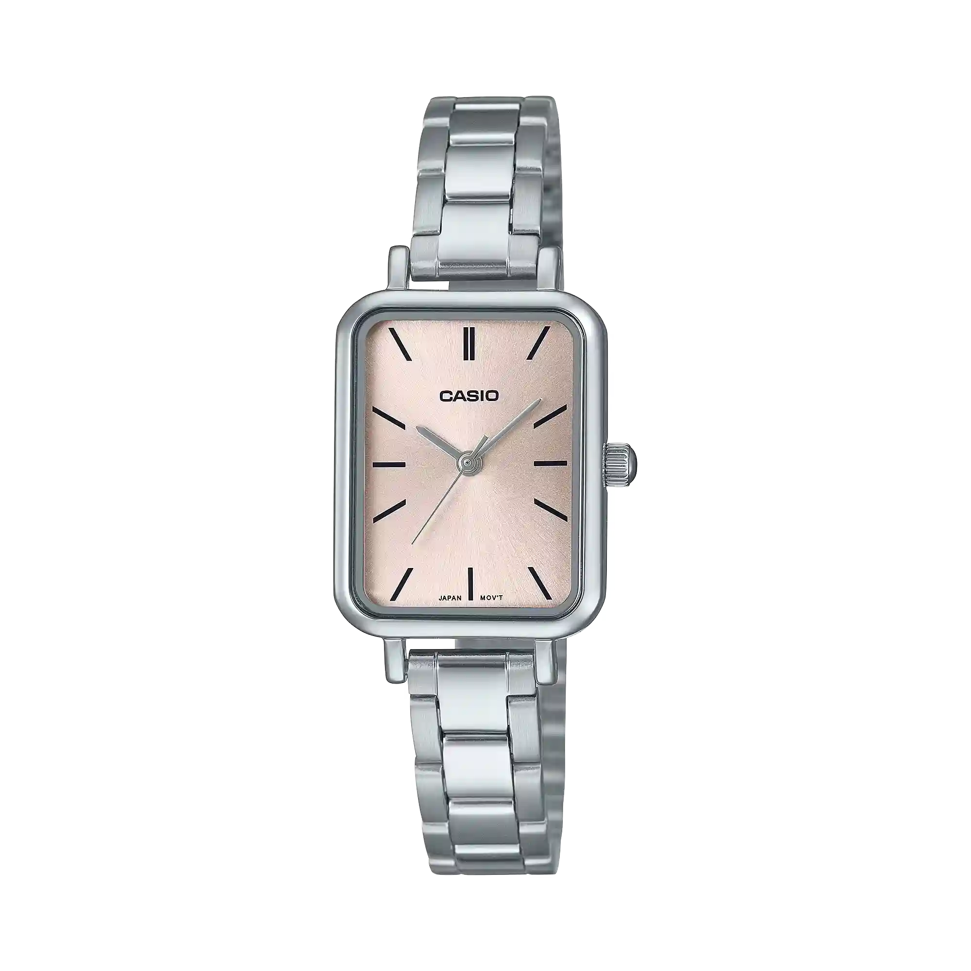 LTP-V009D-4E Casio LTP-V009D-4E price in Pakistan – slim rectangular ladies watch with pink dial