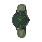 Casio LTP-VT02BL-3A price in Pakistan ladies green dial analog watch with green leather strap