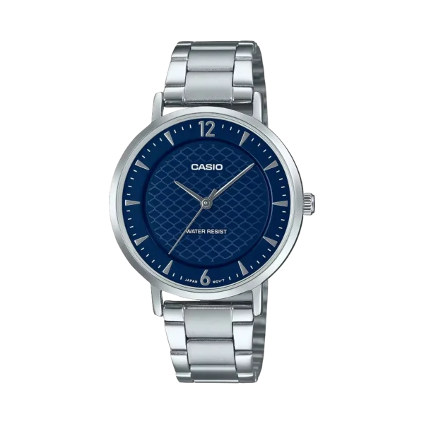 Casio LTP-VT04D-2A price in Pakistan ladies blue textured dial stainless steel analog watch