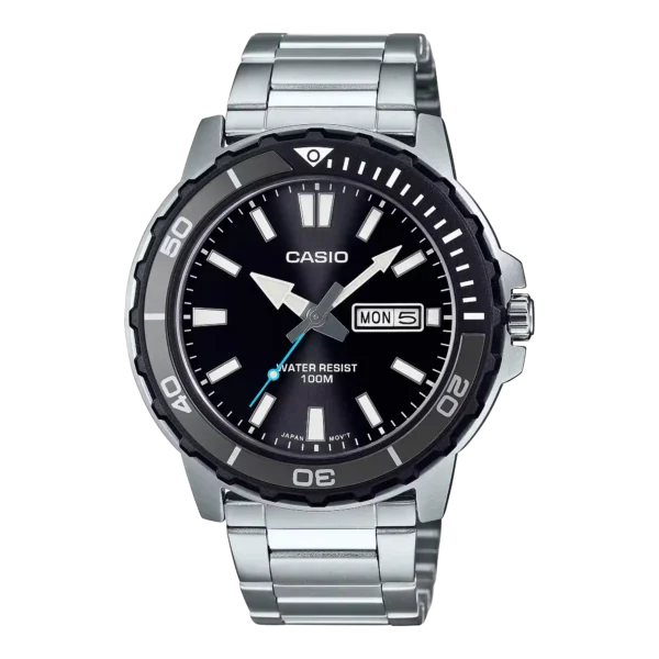 Casio MTD-125D-1A3V price in Pakistan black dial marine sports stainless steel watch
