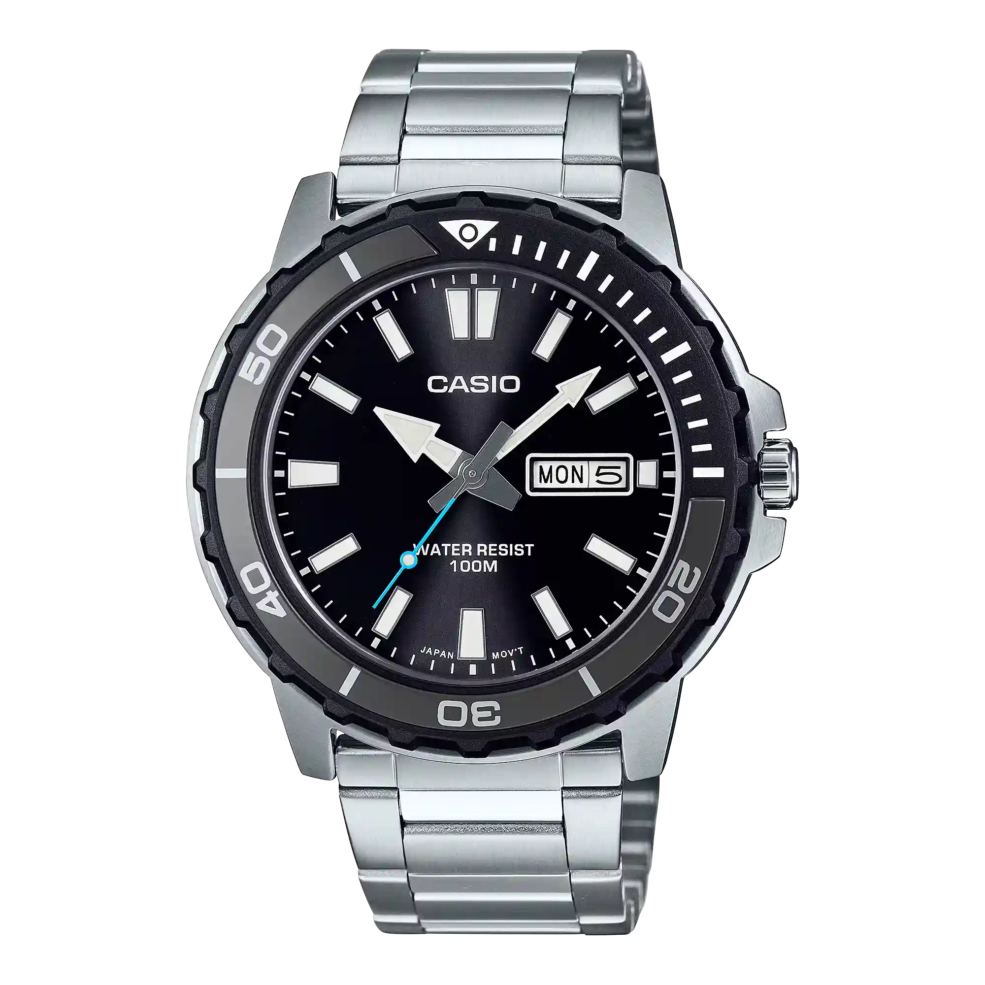 MTD-125D-1A3V Casio MTD-125D-1A3V price in Pakistan black dial marine sports stainless steel watch