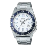 Casio MTD-135D-7AV price in Pakistan men's white dial blue bezel stainless steel diver style watch