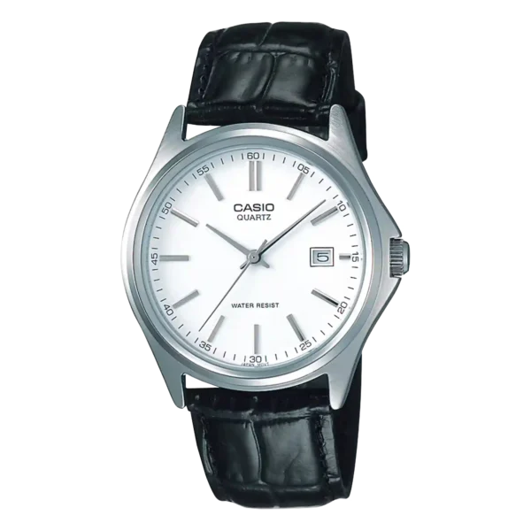 Casio MTP-1183E-7A price in Pakistan men's white dial analog watch with black genuine leather strap