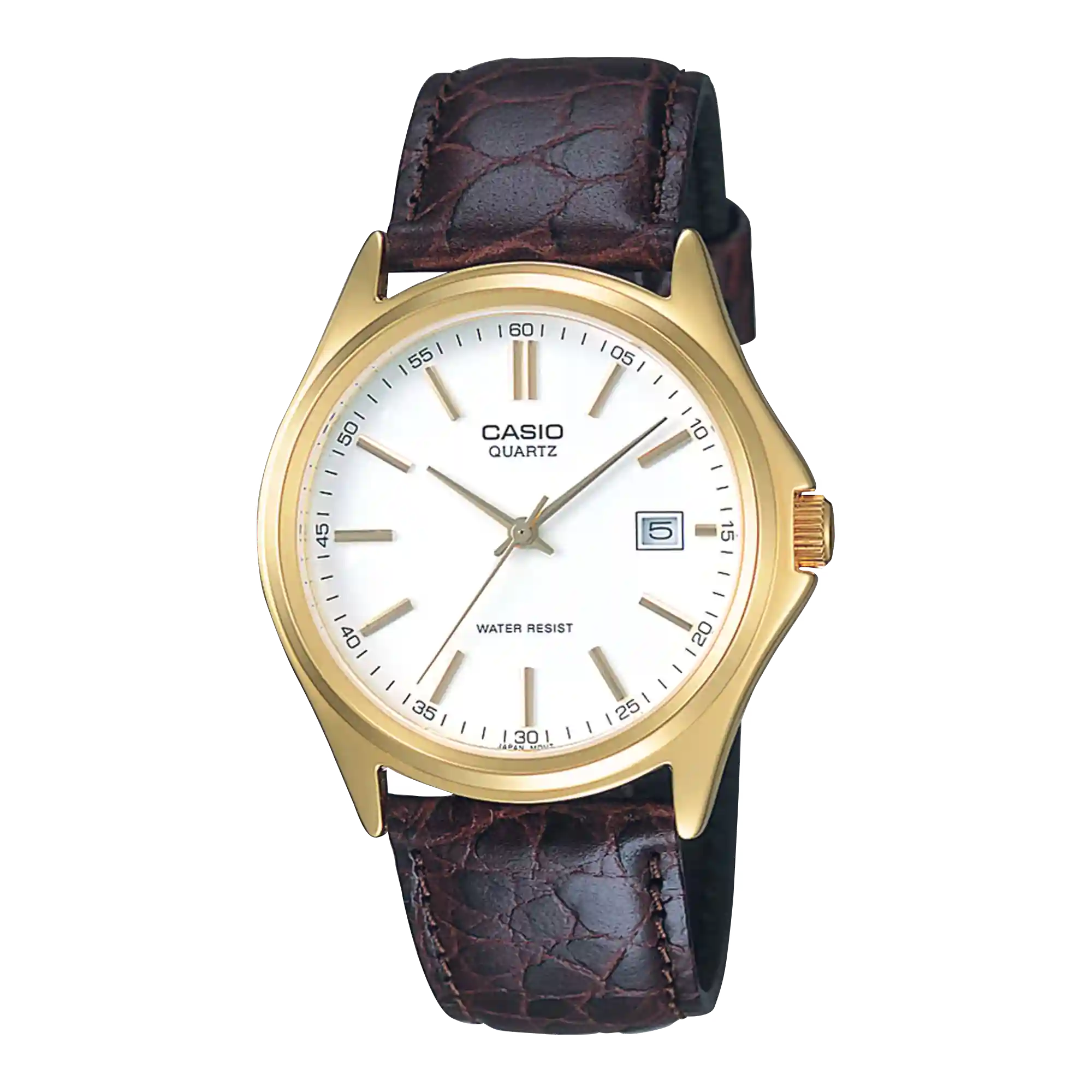 MTP-1183Q-7A Casio MTP-1183Q-7A price in Pakistan gold tone men's analog watch with brown leather strap