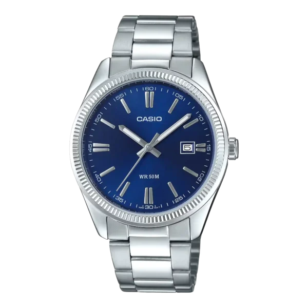 Casio MTP-1302PD-2AV price in Pakistan blue dial stainless steel analog watch with date