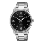 Casio MTP-1303DD-1AV price in Pakistan – men's silver watch with black Roman dial