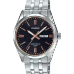 Casio MTP-1335D-1A2V price in Pakistan men's black dial stainless steel analog watch with day and date