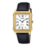 Casio MTP-B190GL-7BV price in Pakistan – men's gold rectangular watch with leather strap