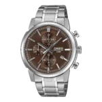 Casio MTP-E510D-5AV price in Pakistan brown dial men's chronograph watch with stainless steel band