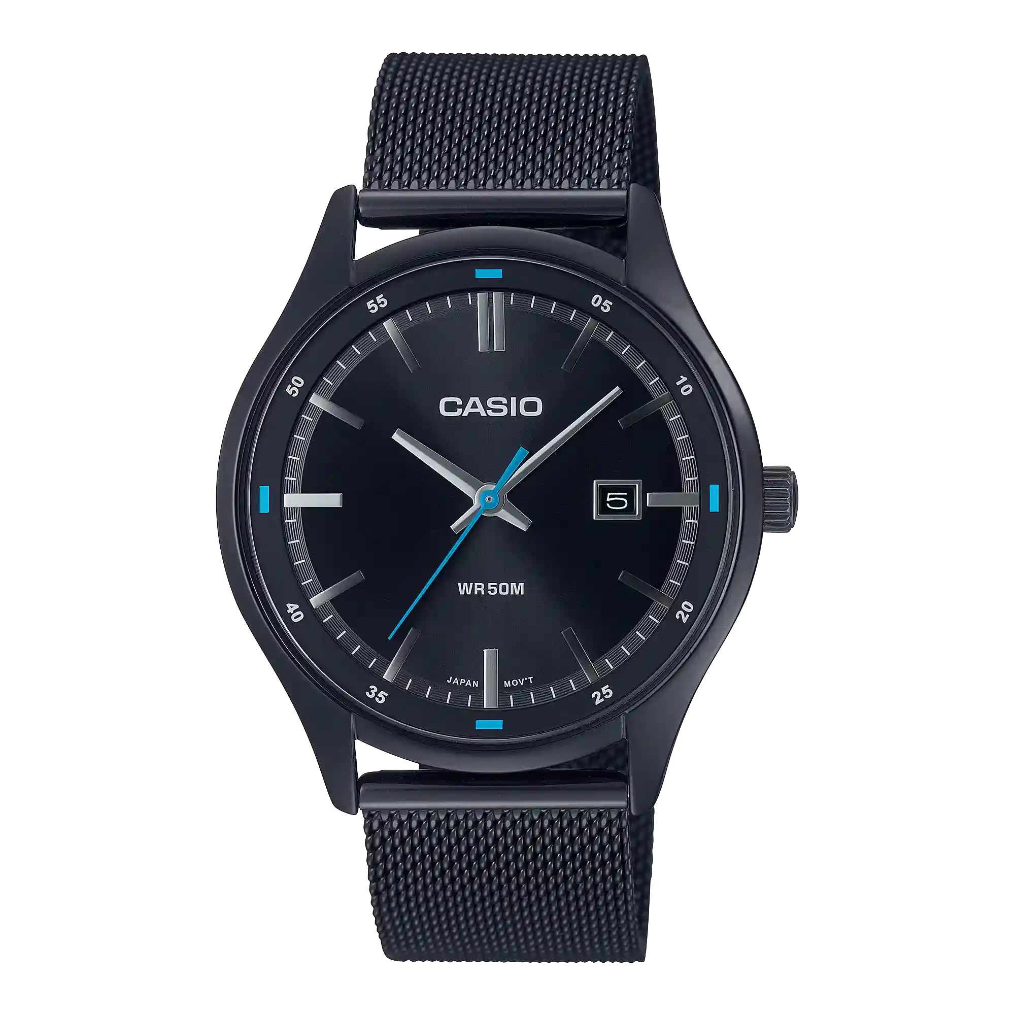 MTP-E710MB-1AV-PRICE-IN-PAKISTAN Casio MTP-E710MB-1AV price in Pakistan black dial men's analog watch with black stainless steel mesh band