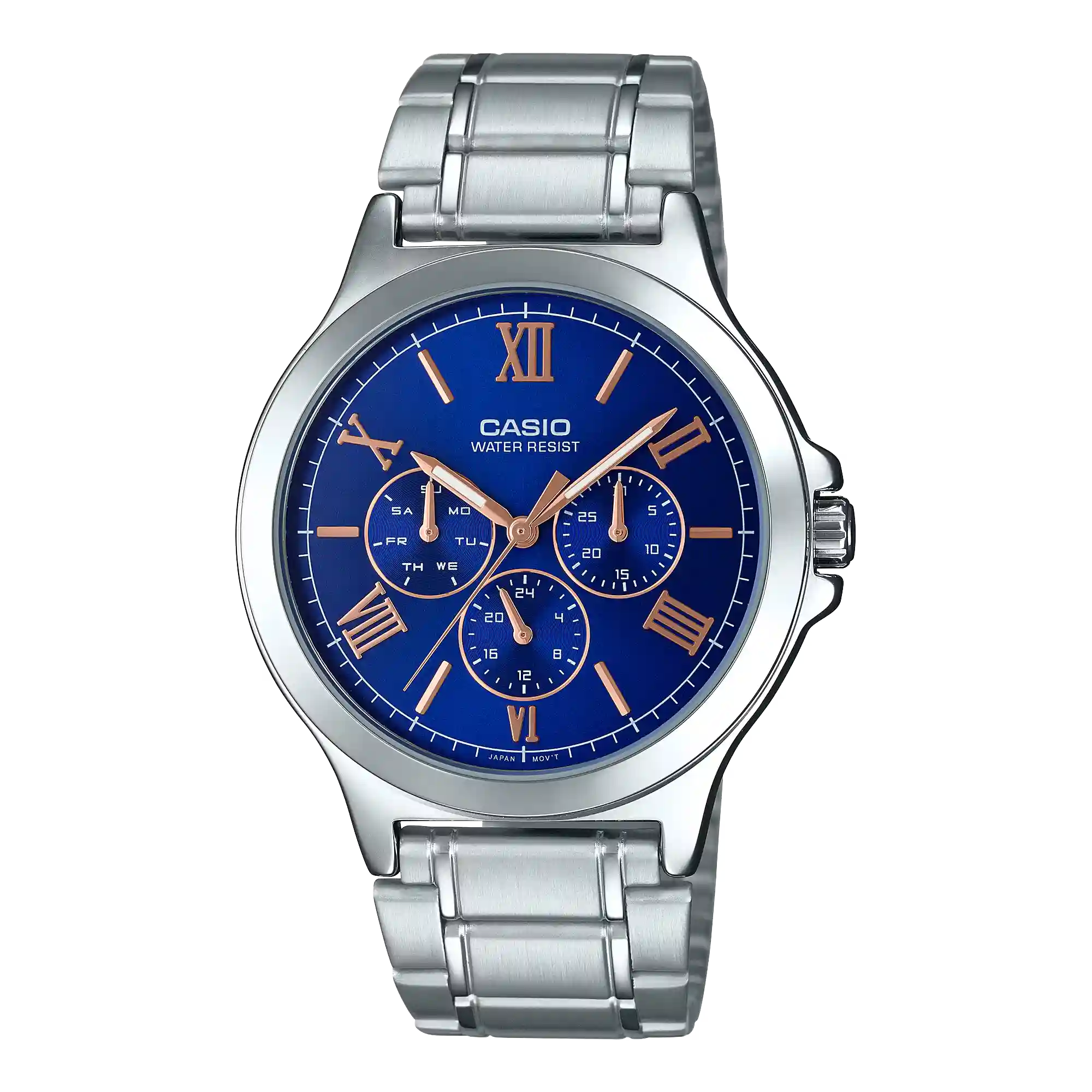 MTP-V300D-2A MTP-V300D-2A price in Pakistan - Casio multi-dial watch with Roman numerals