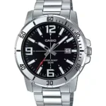 Casio MTP-VD01D-1BV price in Pakistan - men's stainless steel watch with black dial and date display