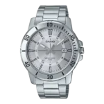 Casio MTP-VD01D-7CV price in Pakistan - men's stainless steel watch with silver dial and date display