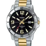 Casio MTP-VD01SG-1BV price in Pakistan black dial men's analog watch with two-tone stainless steel band