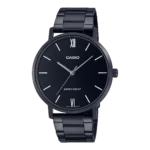 Casio MTP-VT01B-1B price in Pakistan black dial men's analog watch with black ion plated steel band