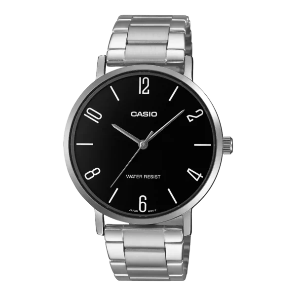 Casio MTP-VT01D-1B price in Pakistan black dial stainless steel analog watch
