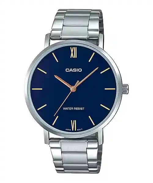 Casio MTP-VT01D-2B price in Pakistan blue dial stainless steel analog watch