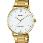 Casio MTP-VT01G-7B price in Pakistan white dial gold tone analog watch