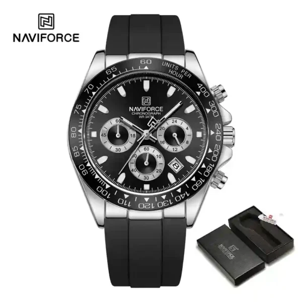 NAVIFORCE NF8054 Chronograph Silicone Sports Watch for Men