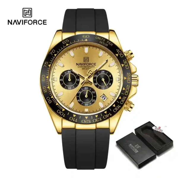NAVIFORCE NF8054 Chronograph Silicone Sports Watch for Men