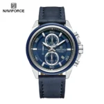 NAVIFORCE NF8075 price in Pakistan - men's military-inspired quartz chronograph watch with leather strap