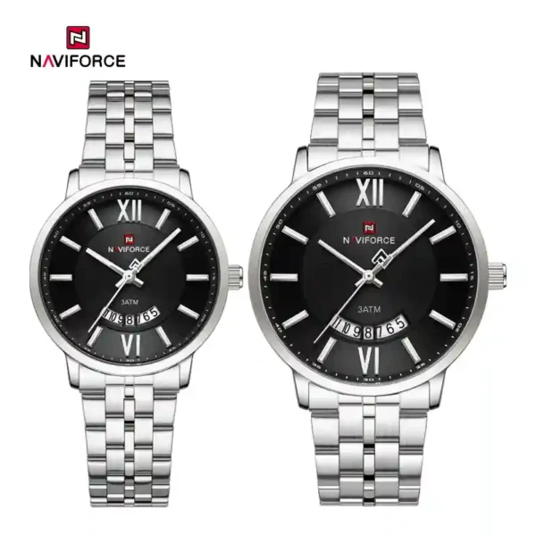NAVIFORCE NF9238 price in Pakistan - men's and women's quartz calendar couple watches