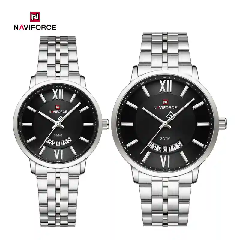 NAVIFORCE NF9238 S-bk NAVIFORCE NF9238 price in Pakistan - men's and women's quartz calendar couple watches