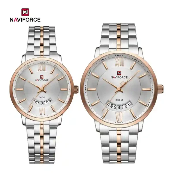 NAVIFORCE NF9238 price in Pakistan - men's and women's quartz calendar couple watches