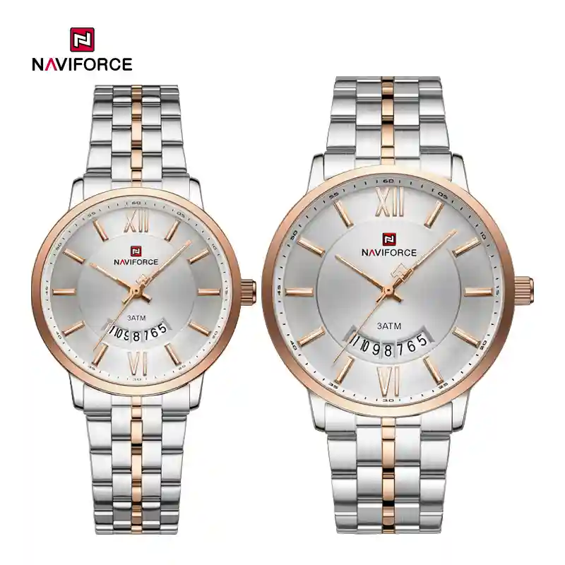 NAVIFORCE NF9238 s-rg NAVIFORCE NF9238 price in Pakistan - men's and women's quartz calendar couple watches