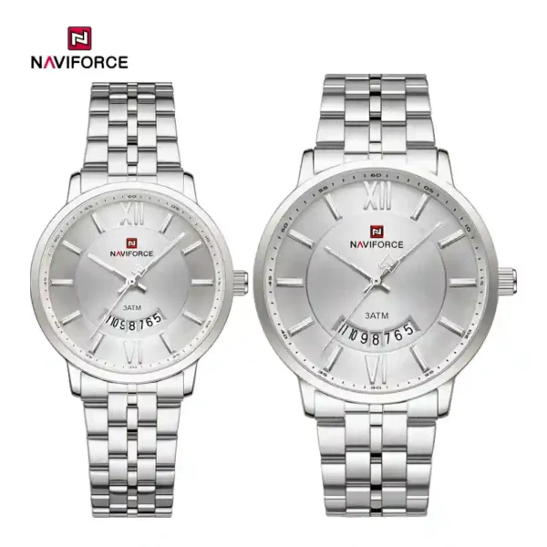 NAVIFORCE NF9238 price in Pakistan - men's and women's quartz calendar couple watches