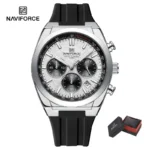 NAVIFORCE NF8080 price in Pakistan - men's quartz chronograph watch with silicone strap