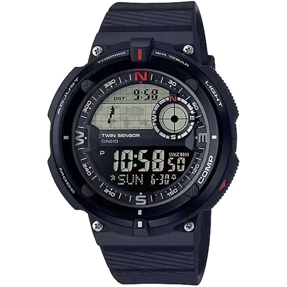 SGW600H-1B-PRICE-IN-PAKISTAN Casio SGW-600H-1B price in Pakistan black digital compass Twin Sensor watch with resin band