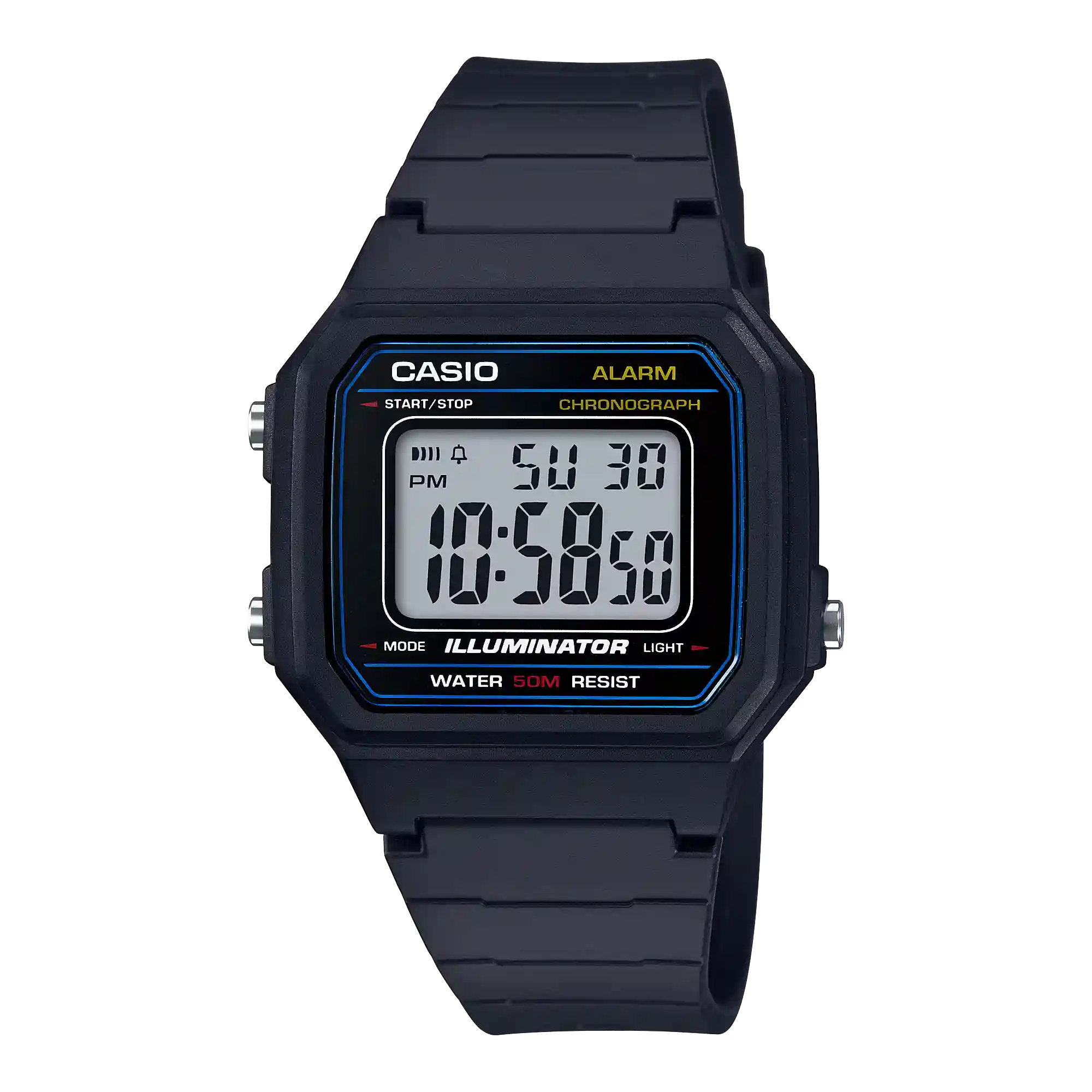 W-217H-1AV-PRICE-IN-PAKISTAN Casio W-217H-1AV price in Pakistan black digital Illuminator watch with LED backlight and resin band
