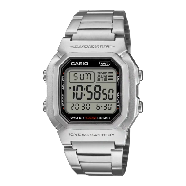 Casio W-800HD-1AV price in Pakistan digital watch with stainless steel bracelet and 100M water resistance