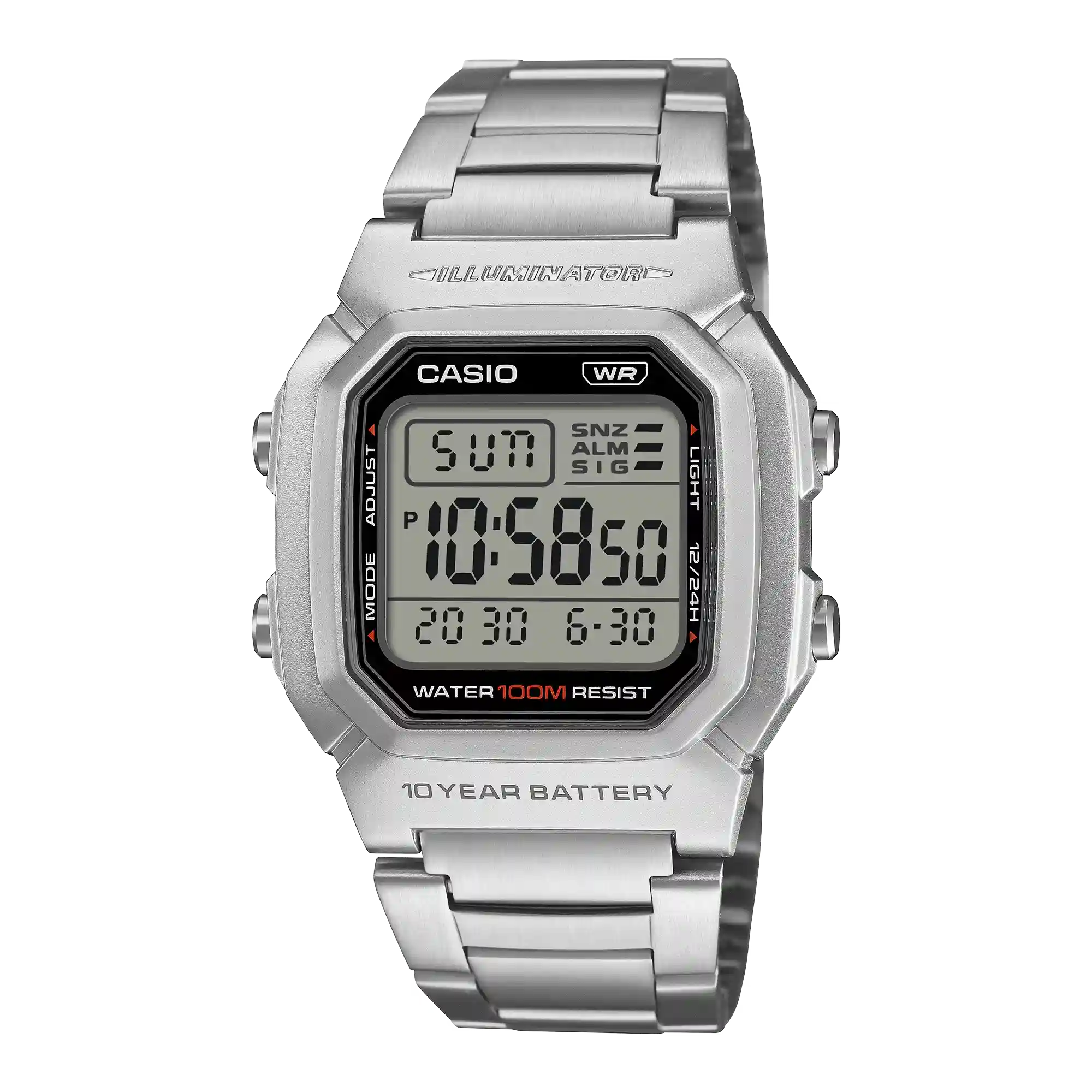 W-800HD-1AV Casio W-800HD-1AV price in Pakistan digital watch with stainless steel bracelet and 100M water resistance